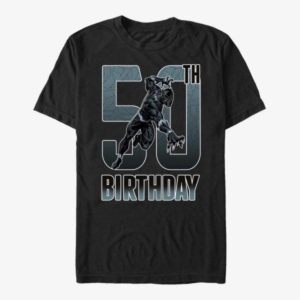 Tričko Merch Marvel Avengers Classic - Black Panther 50th Bday Unisex T-Shirt Black S