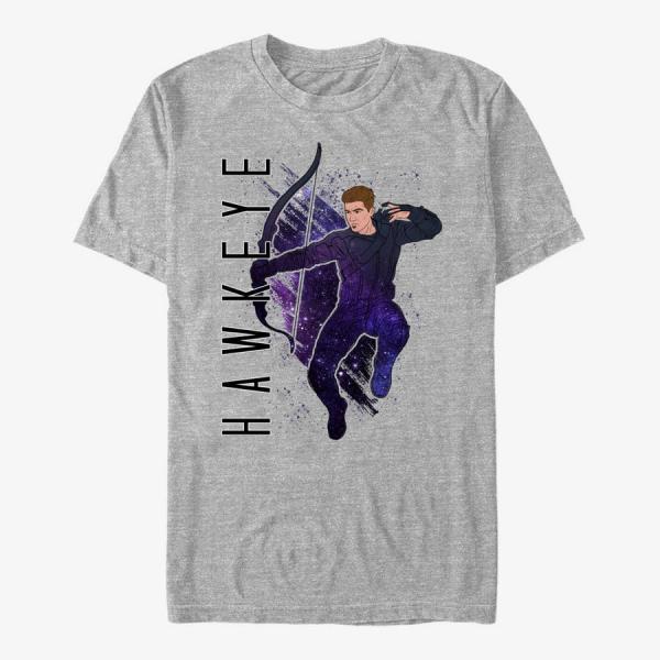 Tričko Merch Marvel Avengers: Endgame - Hawkeye Painted Unisex T-Shirt Heather Grey M