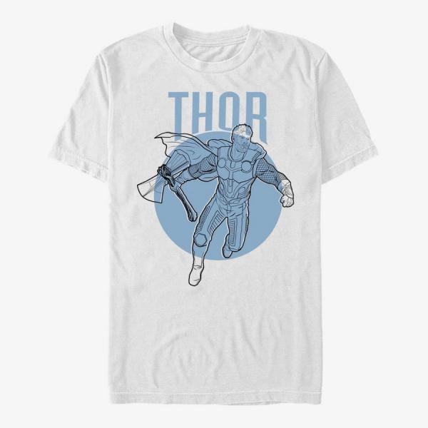 Tričko Merch Marvel Avengers: Endgame - Thor Simplicity Unisex T-Shirt White L