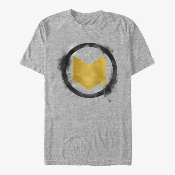 Tričko Merch Marvel Avengers: Endgame - HawkEye Spray Logo Unisex T-Shirt Heather Grey L