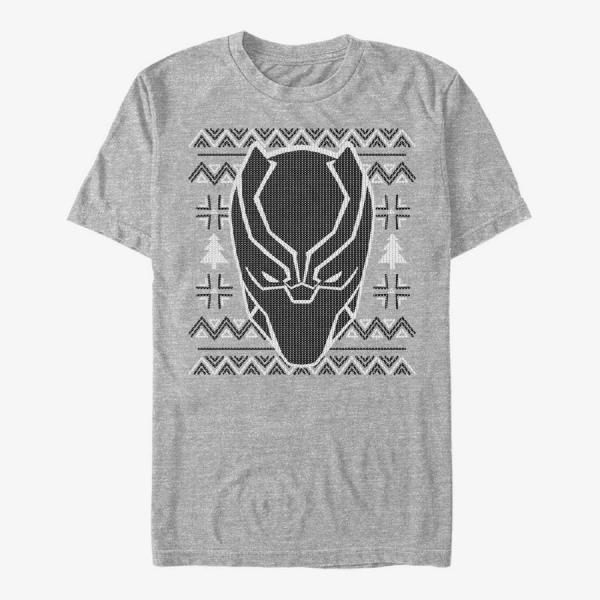 Tričko Merch Marvel Avengers Classic - Back Panther Sweater Unisex T-Shirt Heather Grey S