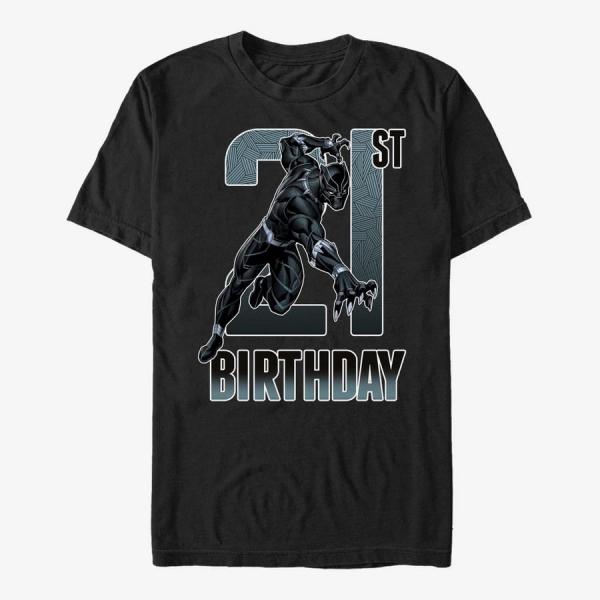 Tričko Merch Marvel Avengers Classic - Black Panther 21st Bday Unisex T-Shirt Black XXL
