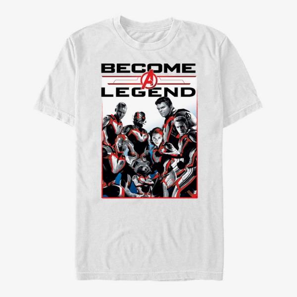 Tričko Merch Marvel Avengers: Endgame - Legendary Group Unisex T-Shirt White S