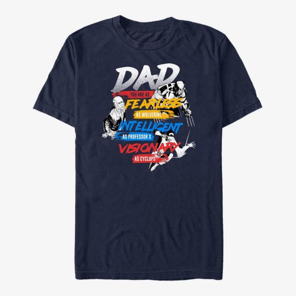 Tričko Merch Marvel X-Men - X-Dad Unisex T-Shirt Navy Blue XL