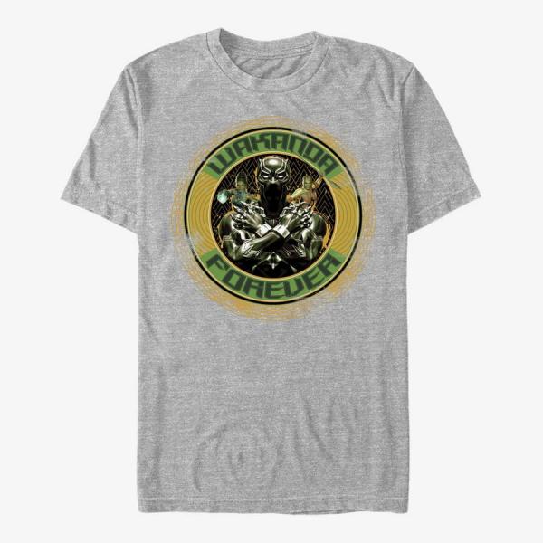 Tričko Merch Marvel Avengers Classic - Wakanda Circles Unisex T-Shirt Heather Grey XXL
