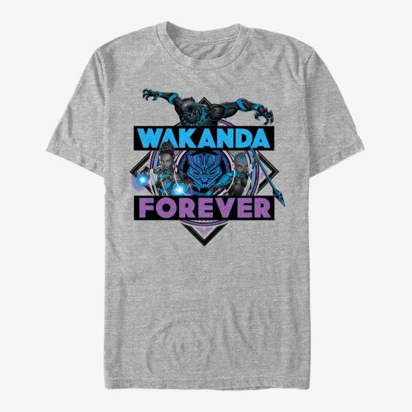 Queens Marvel Avengers Classic - Wakanda Crosshatch Unisex T-Shirt Heather Grey