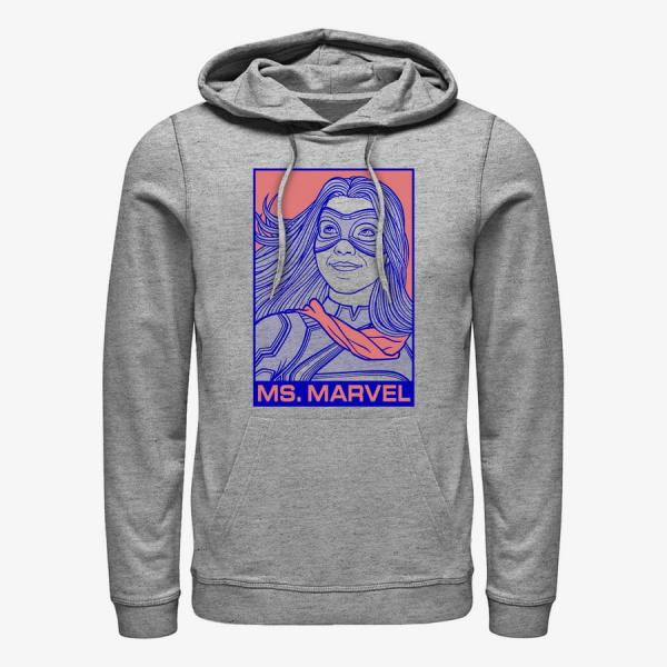 Mikina Merch Ms. Marvel - Pop Ms Marvel Unisex Hoodie Heather Grey XXXL