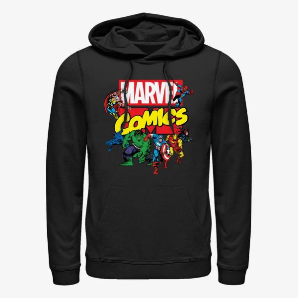 Mikina Merch Marvel Avengers Classic - Ace Team Unisex Hoodie Black XL