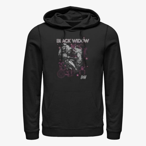 Mikina Merch Marvel Black Widow - BW Poster Unisex Hoodie Black XL