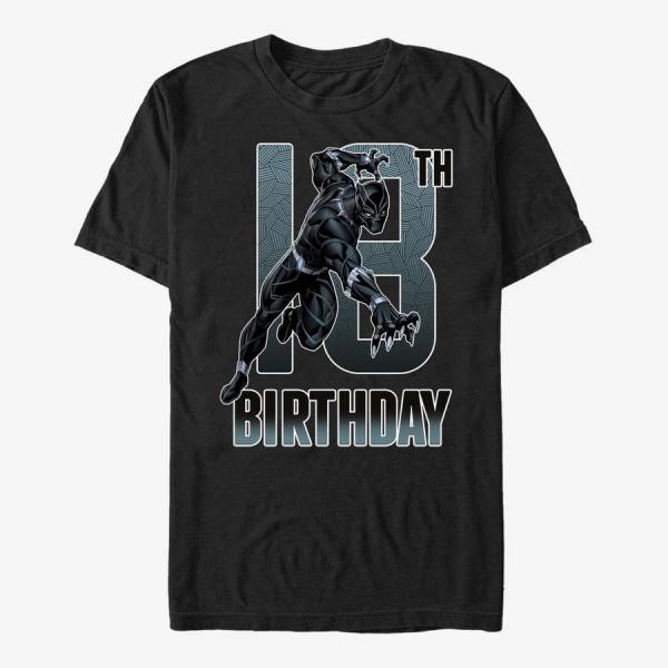 Tričko Merch Marvel Avengers Classic - Black Panther 18th Bday Unisex T-Shirt Black XXXL