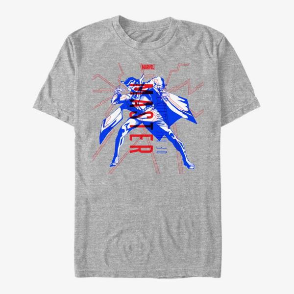 Tričko Merch Marvel - Strange Blue Unisex T-Shirt Heather Grey S
