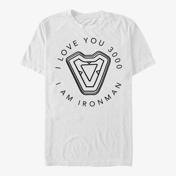 Queens Marvel Avengers: Endgame - Ironmans Heart Unisex T-Shirt White