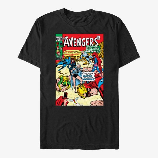 Tričko Merch Marvel Avengers Classic - Female Avengers Unisex T-Shirt Black XL