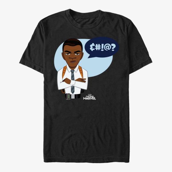 Tričko Merch Captain Marvel: Movie - Say What Unisex T-Shirt Black XXL