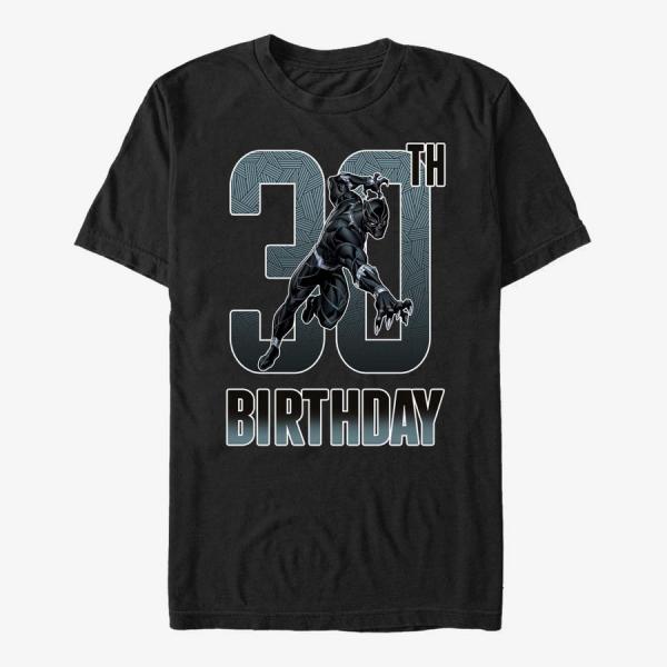 Tričko Merch Marvel Avengers Classic - Black Panther 30th Bday Unisex T-Shirt Black S