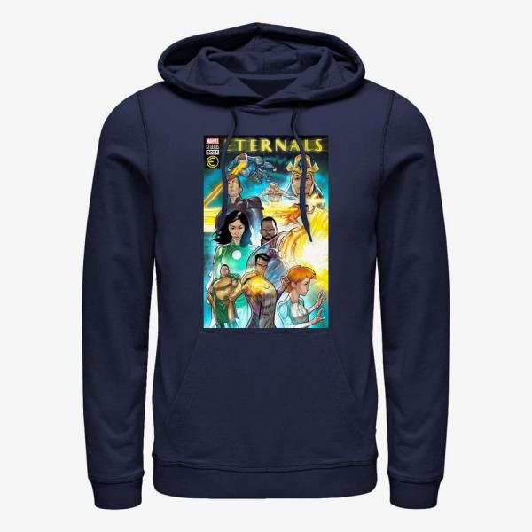 Mikina Merch Marvel The Eternals - Comic Cover Unisex Hoodie Navy Blue M