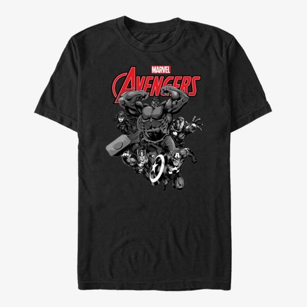 Tričko Merch Marvel Avengers Classic - Avengers Unisex T-Shirt Black S