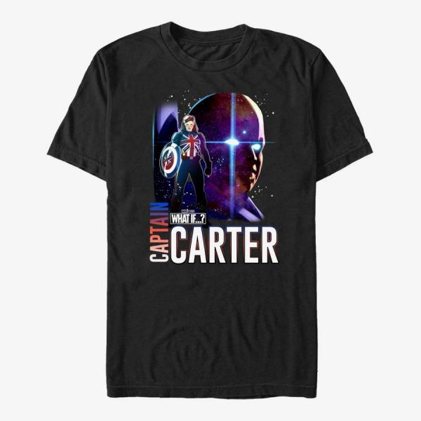 Tričko Merch Marvel What If...? - Watcher Captain Carter Unisex T-Shirt Black S