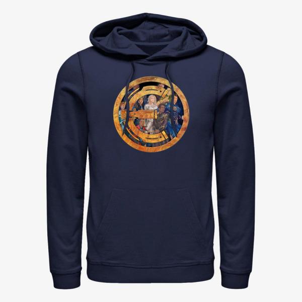 Queens Marvel The Eternals - ETERNALS BADGE GROUP SHOT Unisex Hoodie Navy Blue