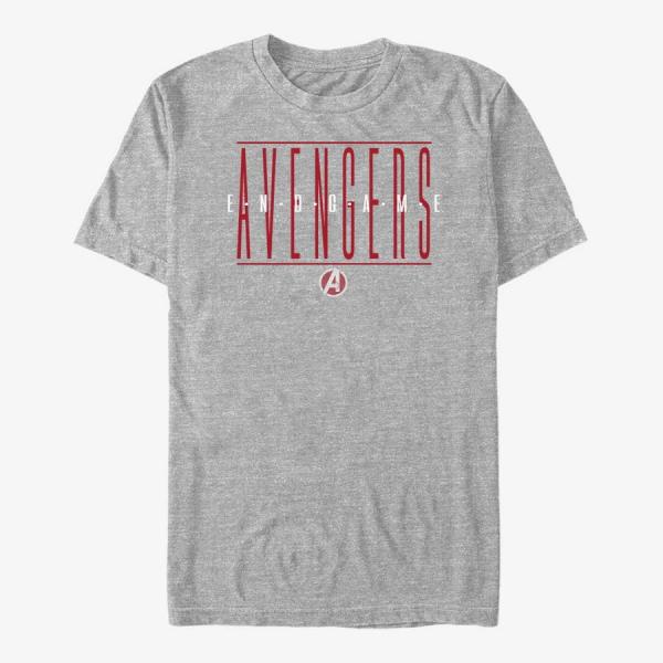 Tričko Merch Marvel Avengers - Strikethrough Text Unisex T-Shirt Heather Grey XXXL