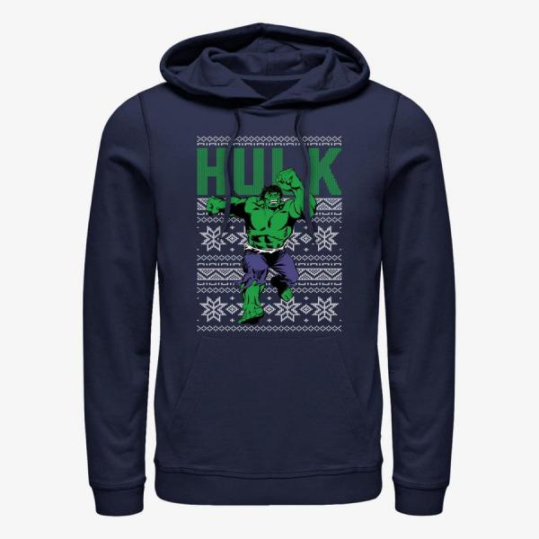 Queens Marvel Avengers Classic - Hulk Ugly Top Unisex Hoodie Navy Blue