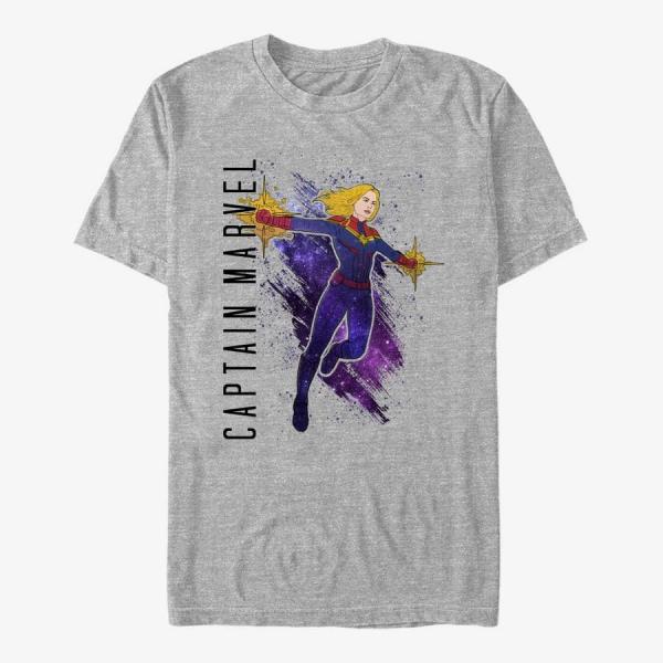 Queens Marvel Avengers: Endgame - Captain Marvel Painted Unisex T-Shirt Heather Grey