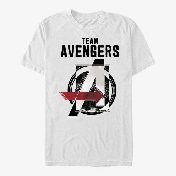 Tričko Merch Marvel Avengers Classic - Team Avengers Unisex T-Shirt White S