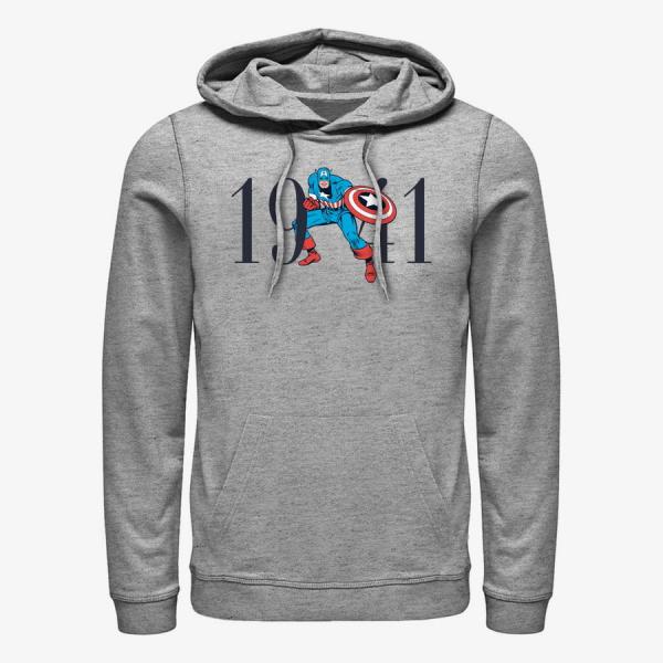 Mikina Merch Marvel Avengers Classic - America Forty One Unisex Hoodie Heather Grey M