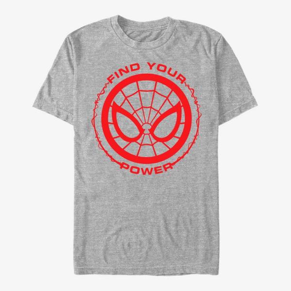 Tričko Merch Marvel Spider-Man Classic - Spider Power Unisex T-Shirt Heather Grey XL