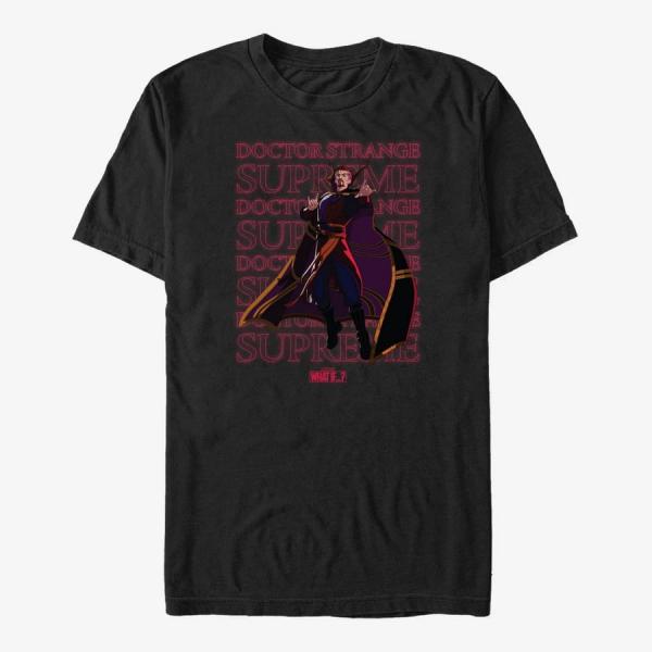 Queens Marvel What If...? - Supreme Text Stack Unisex T-Shirt Black