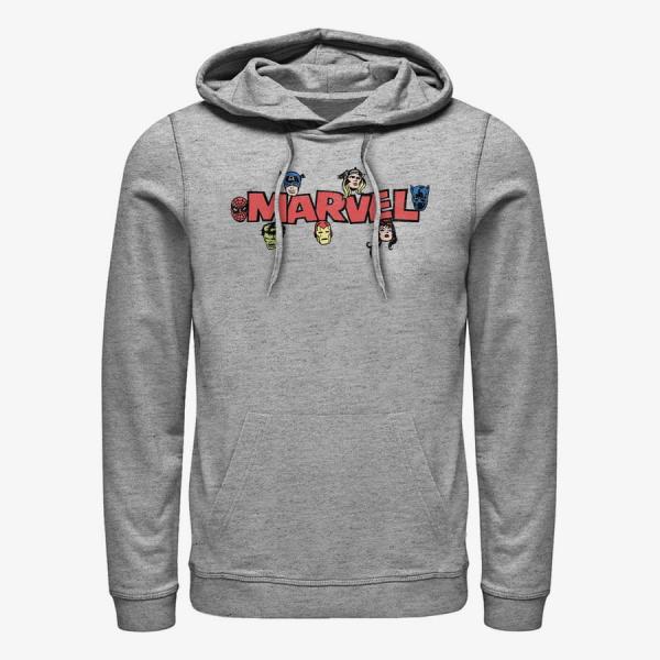 Queens Marvel Avengers Classic - VINTAGE LOGO Unisex Hoodie Heather Grey