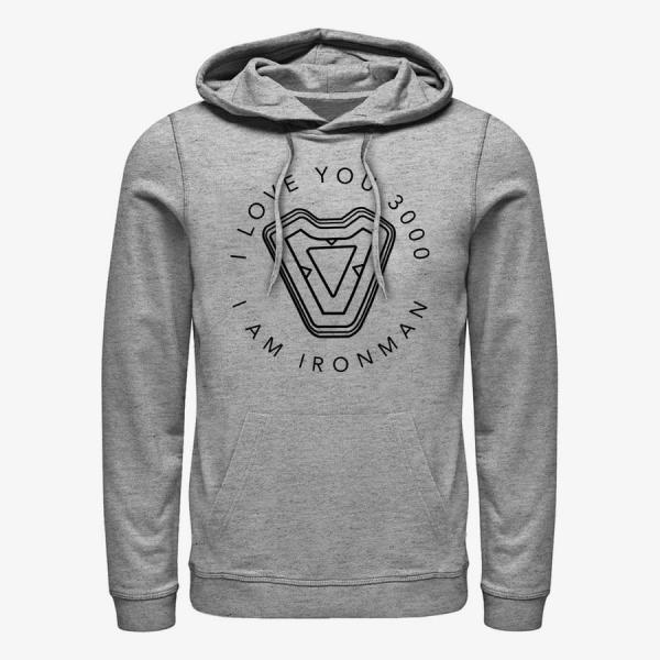 Mikina Merch Marvel Avengers: Endgame - Ironmans Heart Unisex Hoodie Heather Grey M