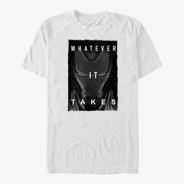 Tričko Merch Marvel Avengers: Endgame - Ironman Darken Unisex T-Shirt White S