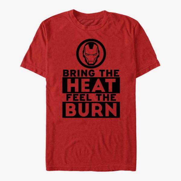 Tričko Merch Marvel Avengers Classic - Heat Burn Unisex T-Shirt Red M