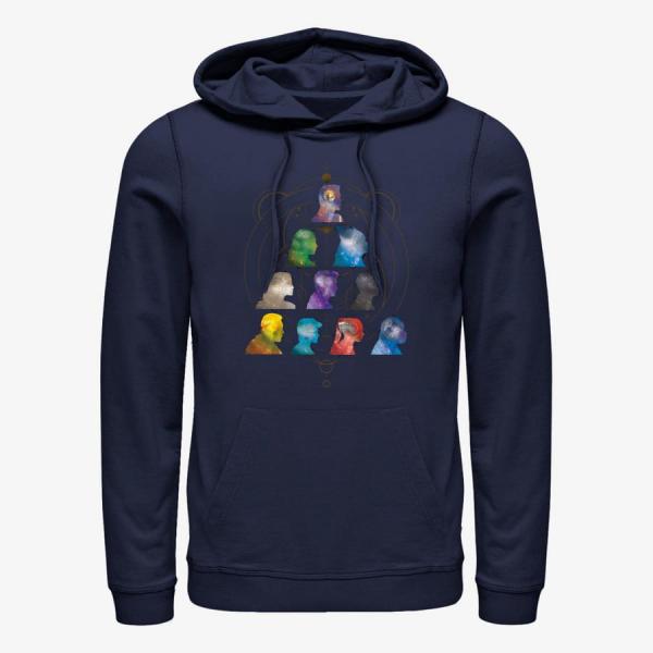 Mikina Merch Marvel The Eternals - SILHOUETTE HEADS Unisex Hoodie Navy Blue XXL