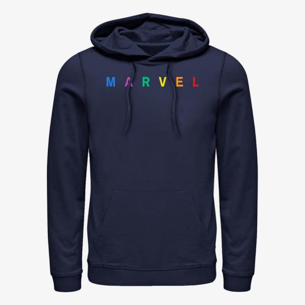 Queens Marvel - SIMPLE LOGO EMB Unisex Hoodie Navy Blue