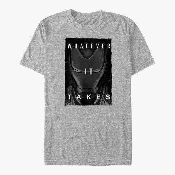 Tričko Merch Marvel Avengers: Endgame - Ironman Darken Unisex T-Shirt Heather Grey M