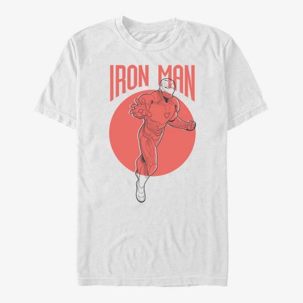 Tričko Merch Marvel Avengers: Endgame - Iron Man Simplicity Unisex T-Shirt White S