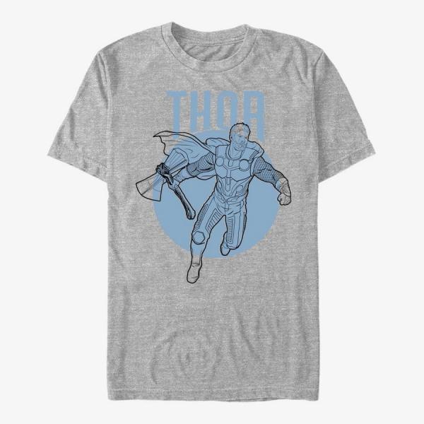 Tričko Merch Marvel Avengers: Endgame - Thor Simplicity Unisex T-Shirt Heather Grey S