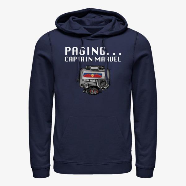 Queens Captain Marvel: Movie - Universal Pager Unisex Hoodie Navy Blue