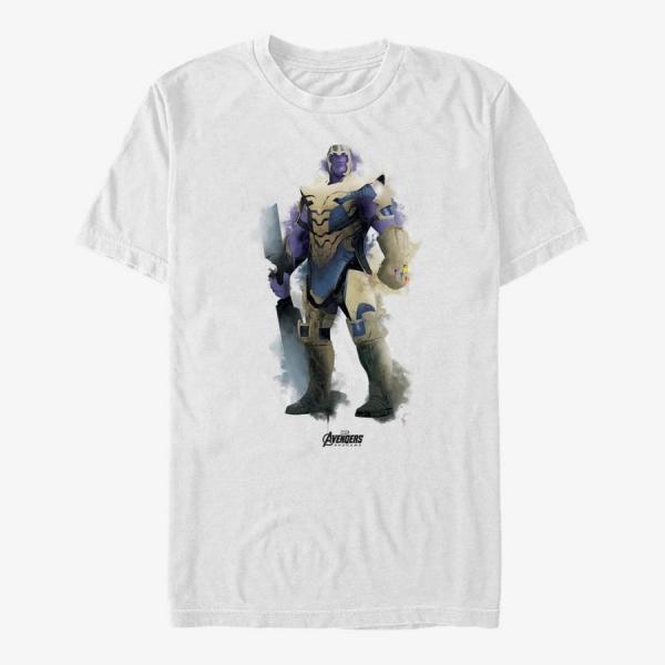 Tričko Merch Marvel Avengers: Endgame - Thanos Paint Unisex T-Shirt White S