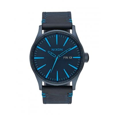 Hodinky Nixon Sentry Leather All Dark blue