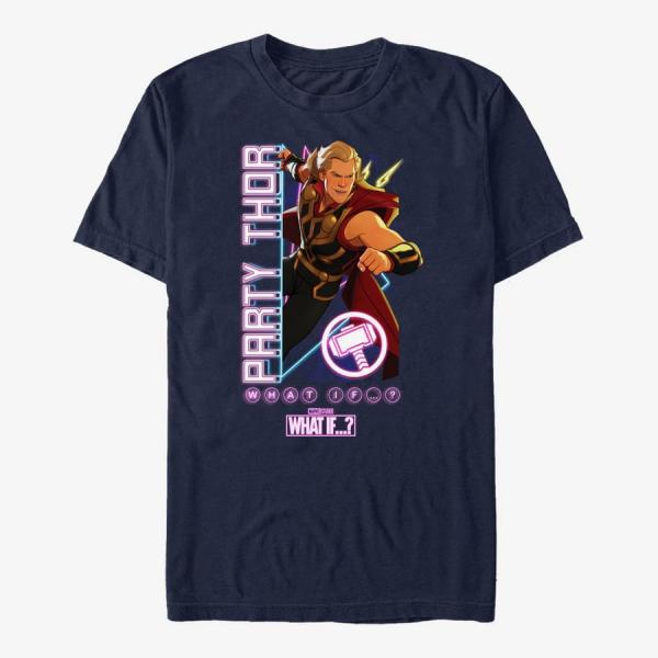 Queens Marvel What If...? - Party TIme Thor Unisex T-Shirt Navy Blue