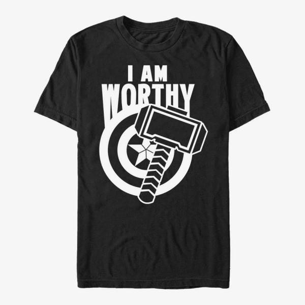 Queens Marvel Avengers: Endgame - I Am Worthy Unisex T-Shirt Black