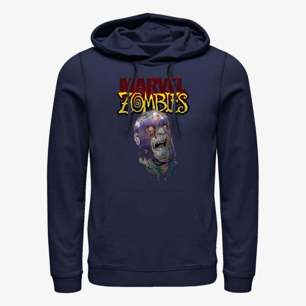 Mikina Merch Marvel - Head of Cap Unisex Hoodie Navy Blue M