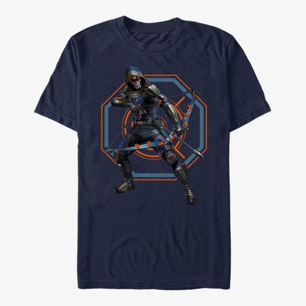 Tričko Merch Marvel Black Widow: Movie - Big TaskMaster Unisex T-Shirt Navy Blue S