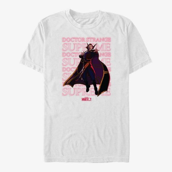 Queens Marvel What If...? - Supreme Text Stack Unisex T-Shirt White