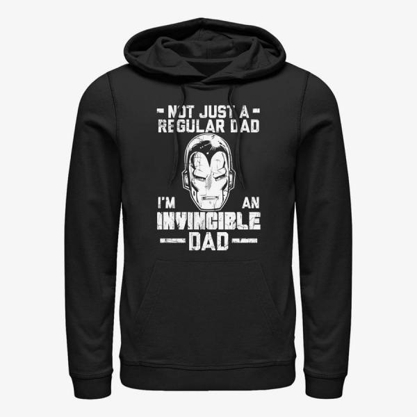 Mikina Merch Marvel Avengers Classic - Invincible Dad Man Unisex Hoodie Black S