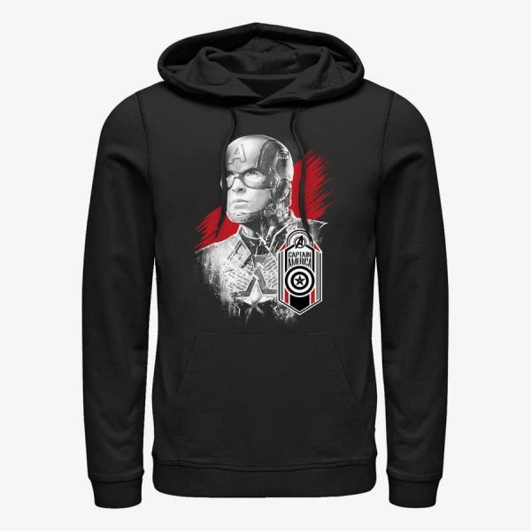 Queens Marvel Avengers: Endgame - Cap Tag Unisex Hoodie Black