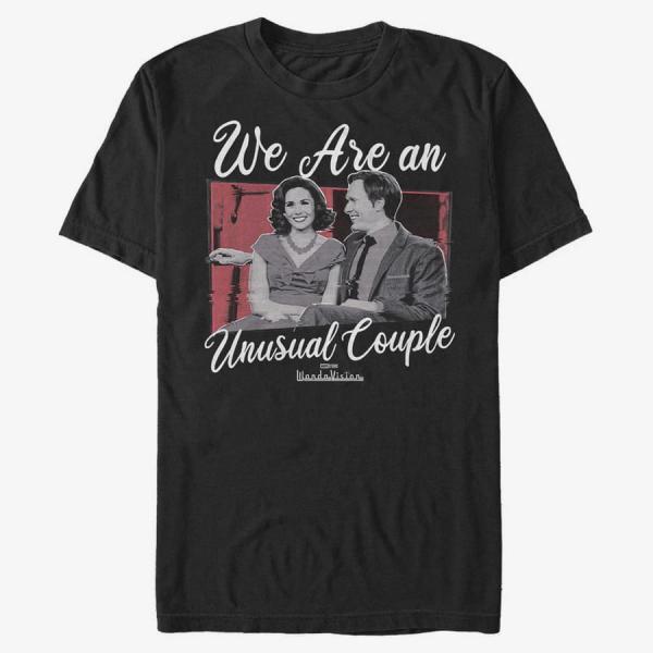 Tričko Merch Marvel WandaVision - Romantic Couple Unisex T-Shirt Black XL